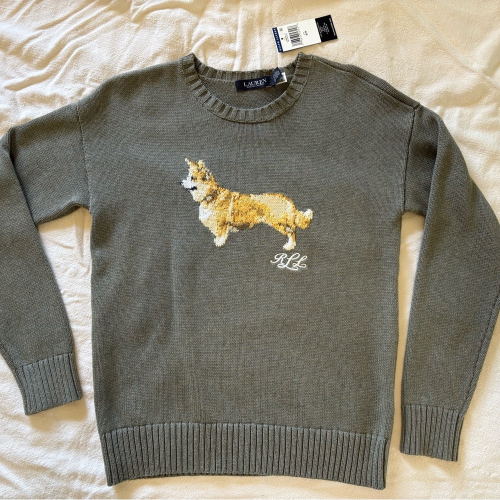 Ralph Lauren Olive Knit Sweater